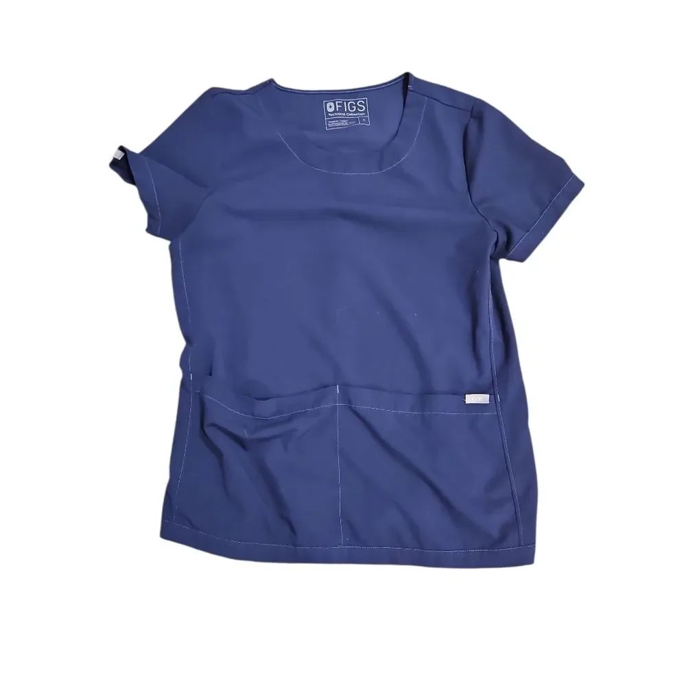 Figs Womens Technical Collection Navy Blue Rama Crewneck Size S Medical Clean